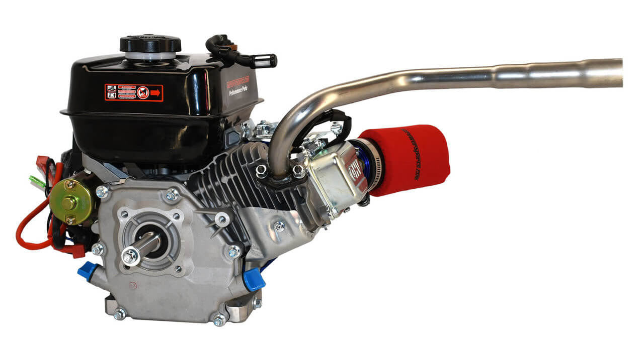 3-Stage Center-Exit Header Pipe – 196cc / 212cc Mini Bike / Predator Engine