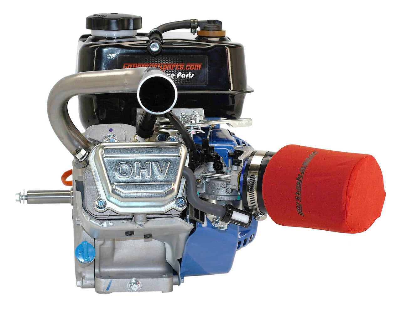 3-Stage Center-Exit Header Pipe – 196cc / 212cc Mini Bike / Predator Engine